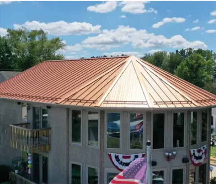 Storm damage documentation on a Spring Mill commercial building